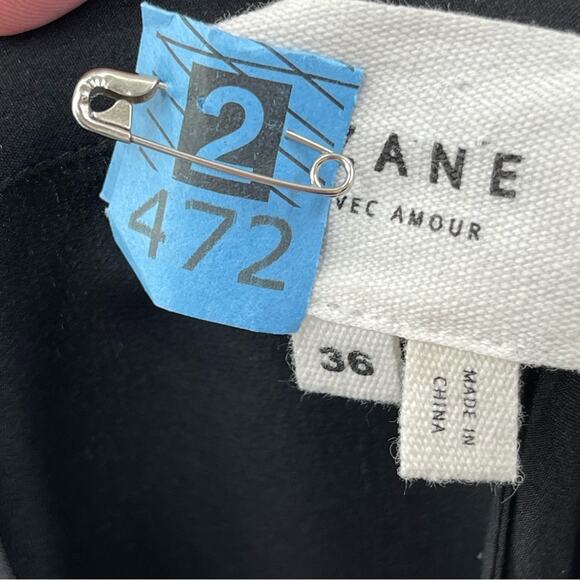 Sezane 100% Silk Lightweight Tapered Ankle Pants Contrast Edging Size 36 US 4 - Picture 11 of 12